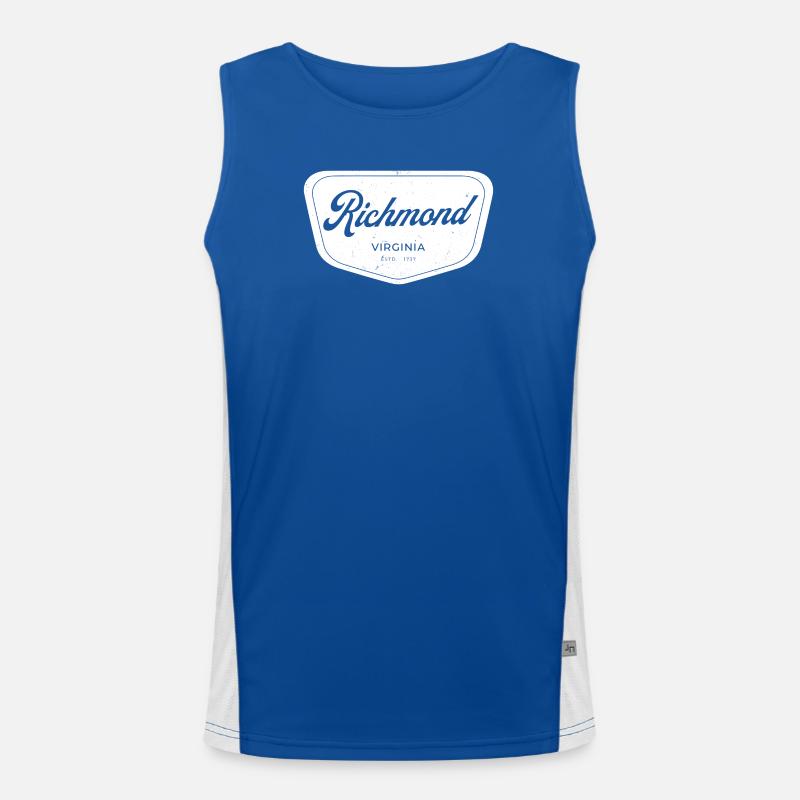 Richmond Virginia Script Emblem Funktionelles Kontrast-Tank Top für Männer 