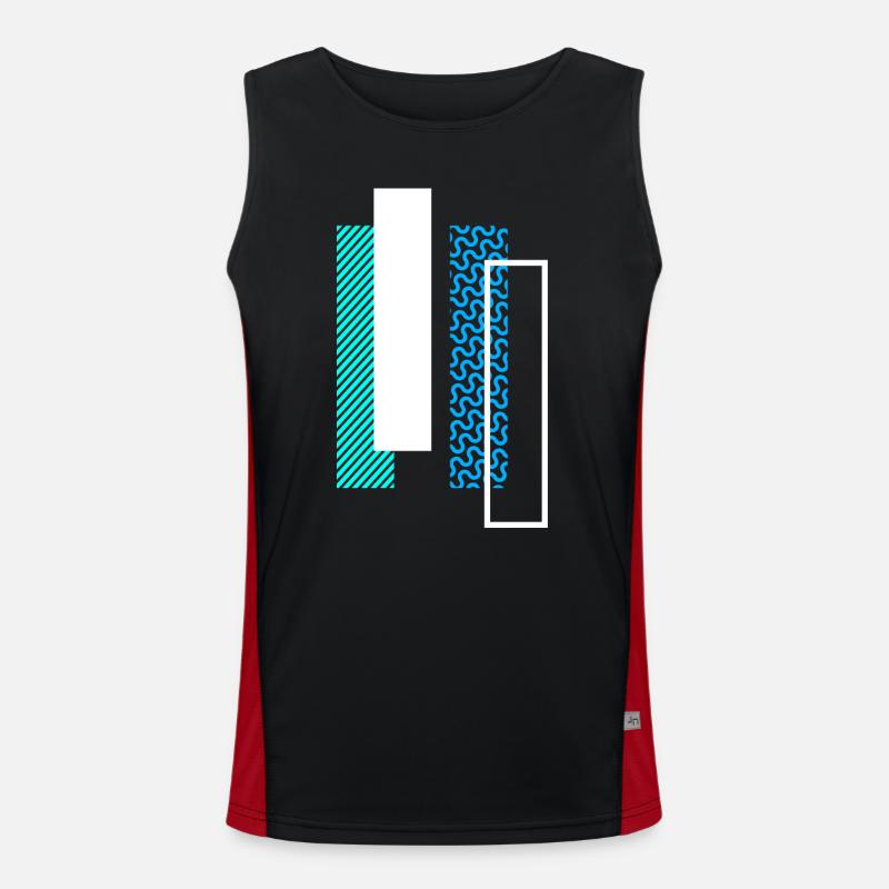 Buchstabe I i Funktionelles Kontrast-Tank Top für Männer 