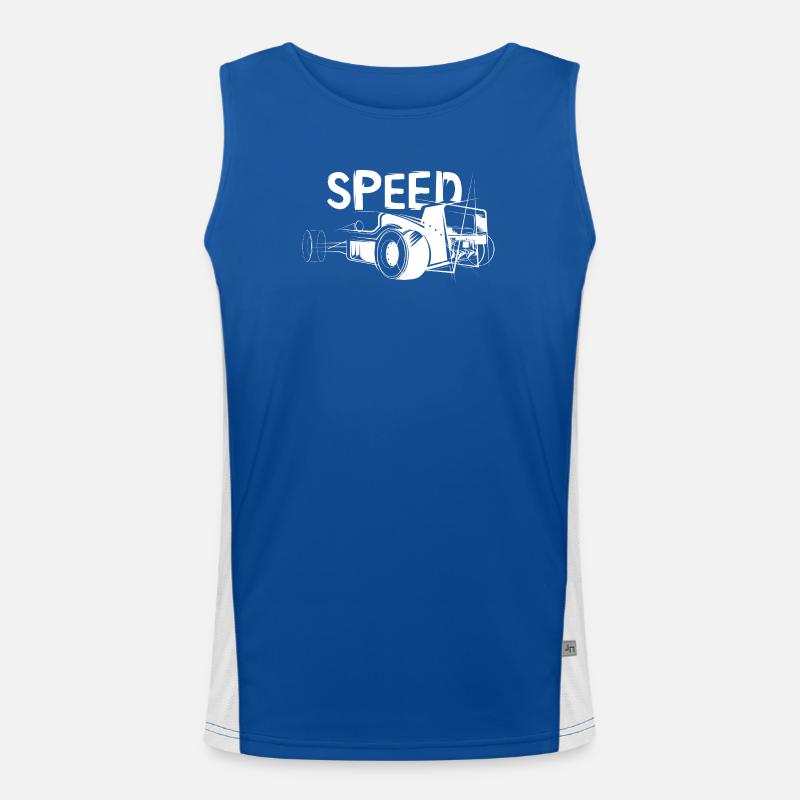 Vitesse Formule Auto - Illustration de course Débardeur respirant contrasté Homme 
