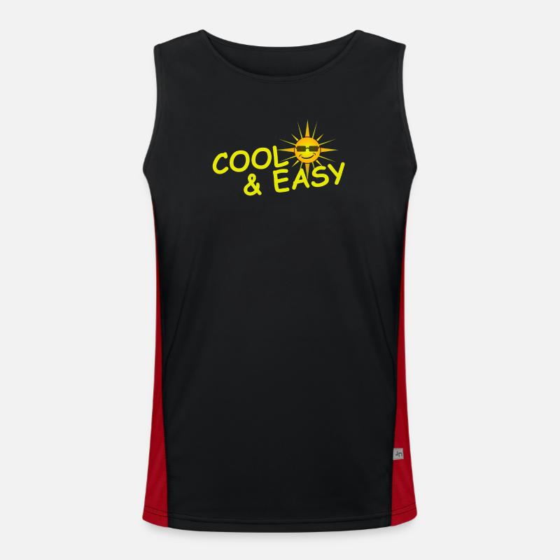 COOL & EASY Men's Functional Contrast Tank Top 