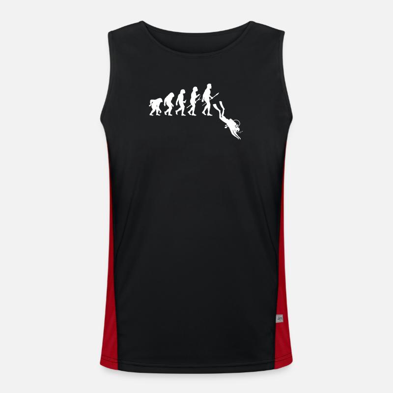 Diver Evolution - Diving - Men's Functional Contrast Tank Top  - black/red