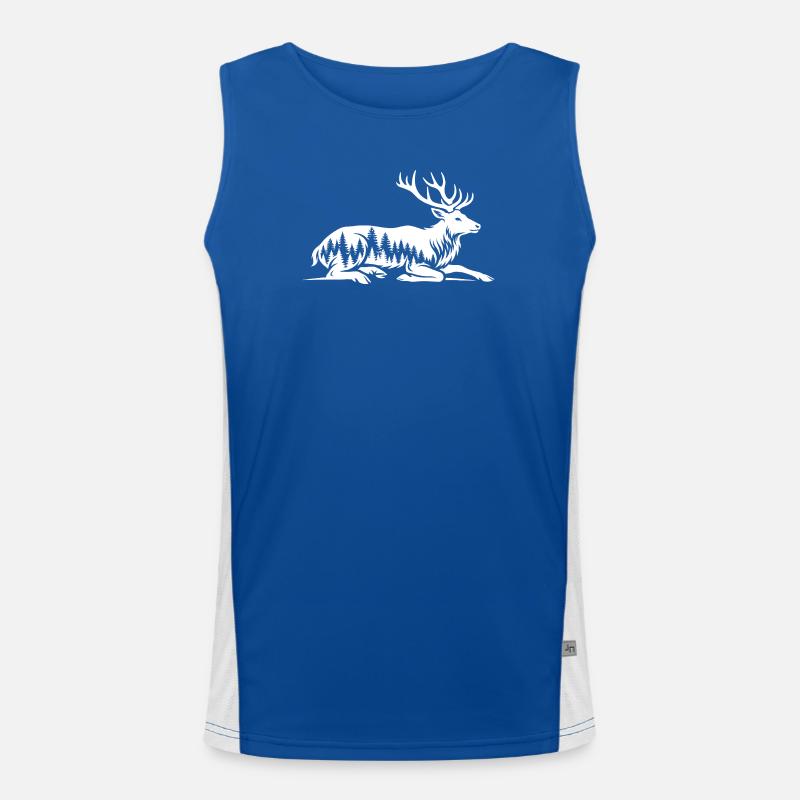  Hirsch Funktionelles Kontrast-Tank Top für Männer 
