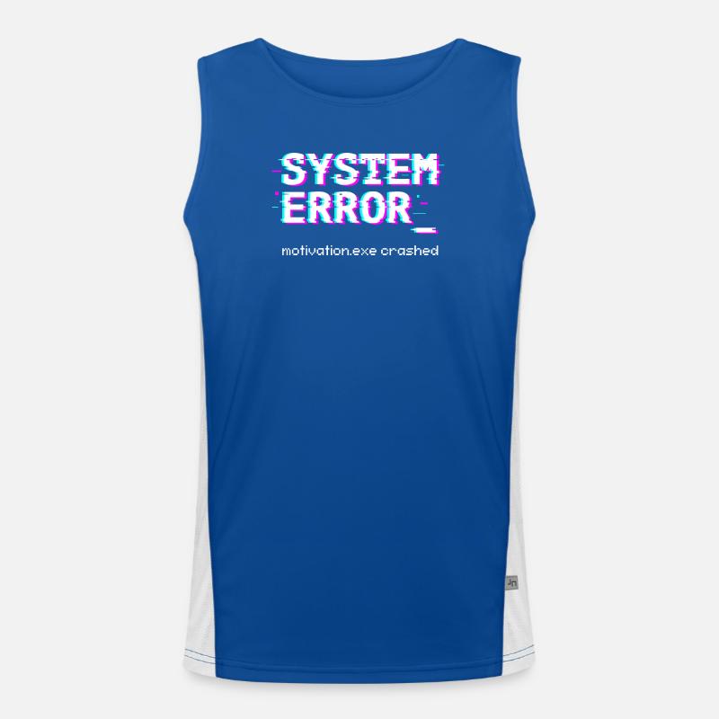 Erreur système Motivation.exe plantage Débardeur respirant contrasté Homme 