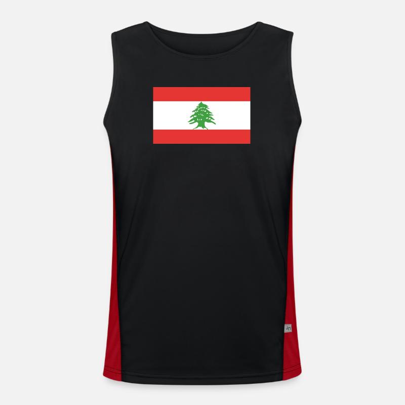 Drapeau du Liban Débardeur respirant contrasté Homme 