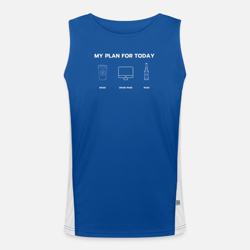 My plan for today Men's Functional Contrast Tank Top 