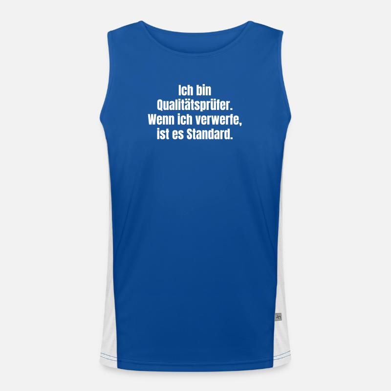 Quality Inspector Saying Standard Men's Functional Contrast Tank Top 