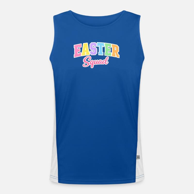 Easter Squad Ostern Funktionelles Kontrast-Tank Top für Männer 