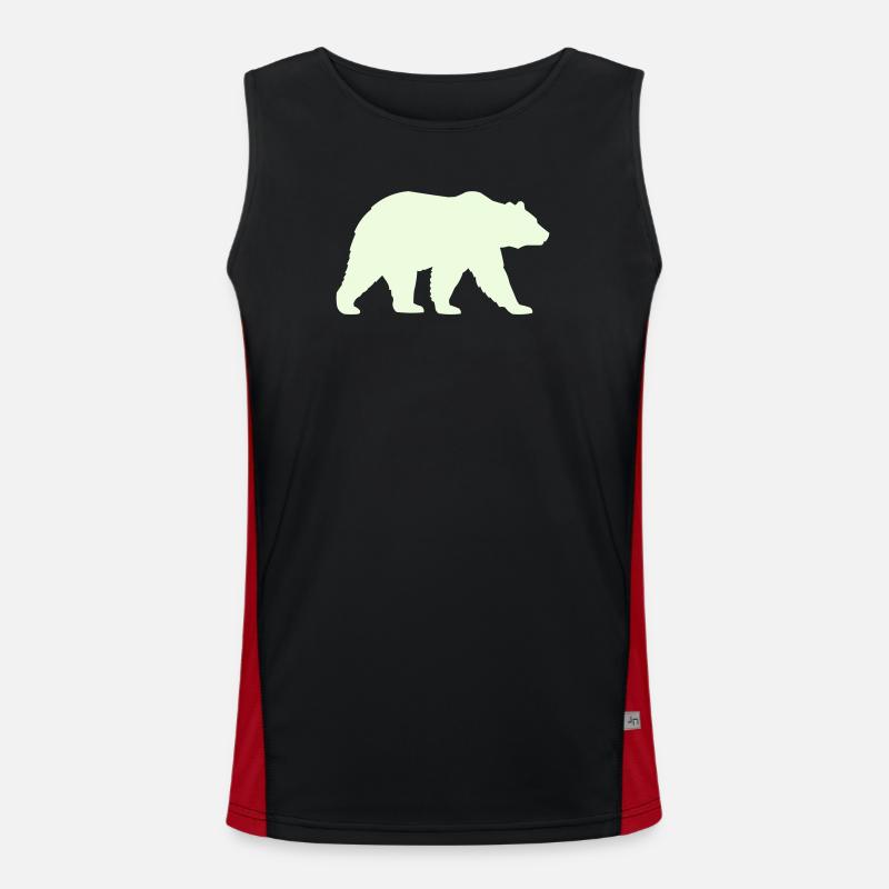 grizzly_baer- - Men's Functional Contrast Tank Top - black/red