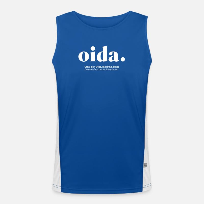 Oida Design Geschenkidee Funktionelles Kontrast-Tank Top für Männer 