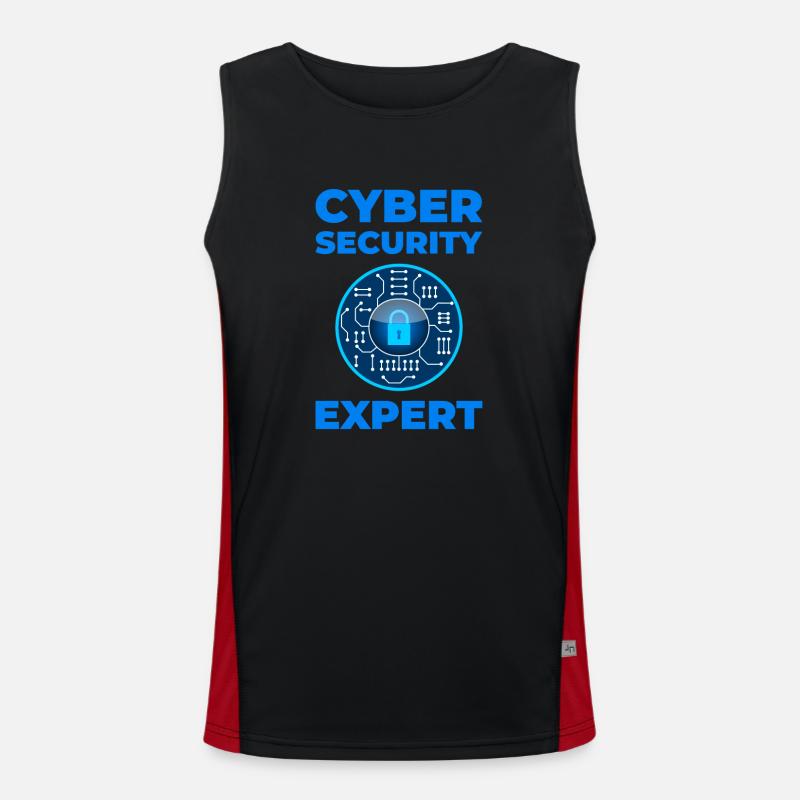 Cyber security Men's Functional Contrast Tank Top 