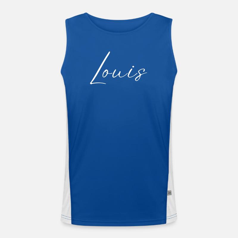 Louis Nom avec L Nom de garçon Garçon Naissance Bébé Garçon Débardeur respirant contrasté Homme 