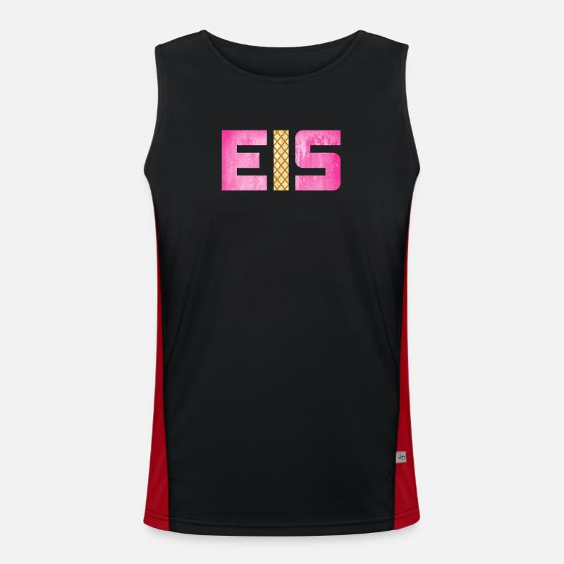 Eis Waffel Eisdiele Eiscreme Eiskrem Sommer pink Funktionelles Kontrast-Tank Top für Männer 