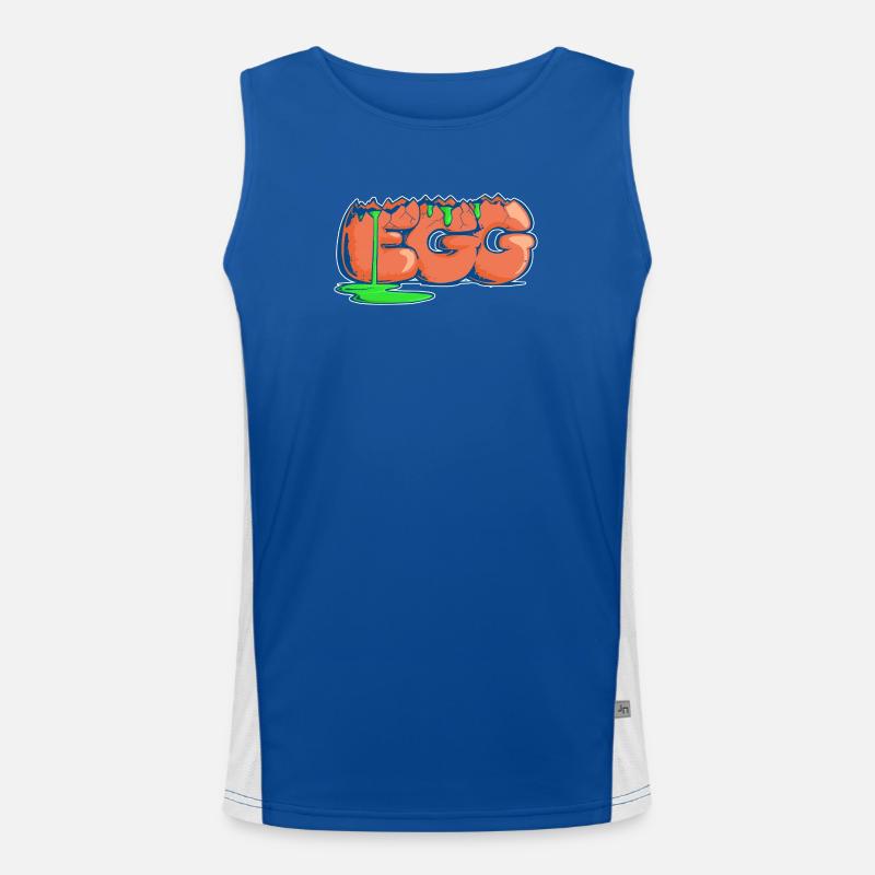 Egg, Drawn Word Men's Functional Contrast Tank Top 