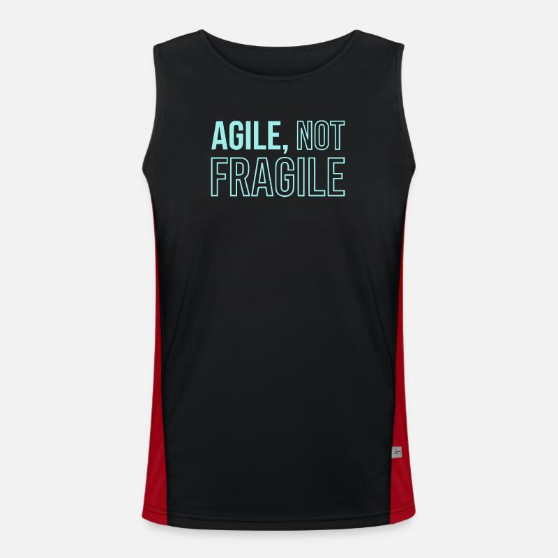 Agile Development, Scrum Coach Shirt - Men's Functional Contrast Tank Top  - black/red