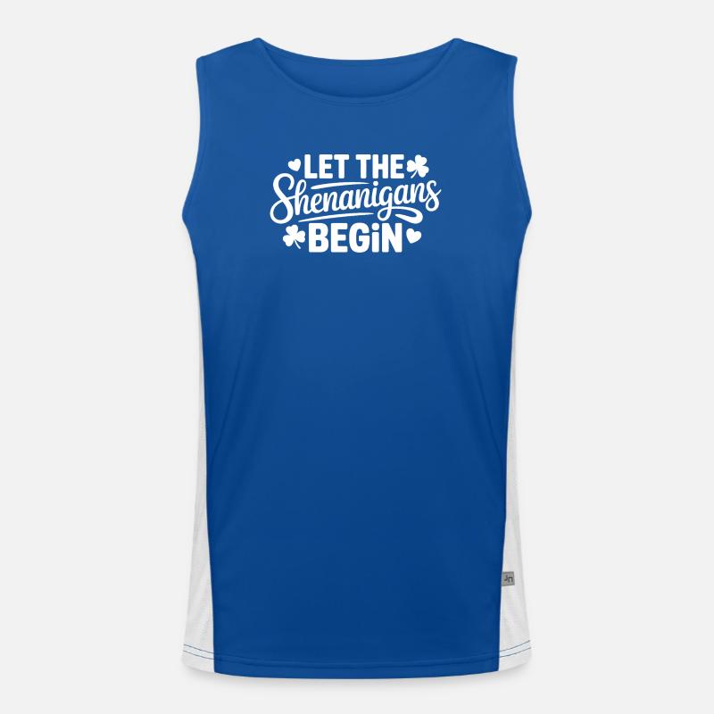 Shenanigans Begin: Playful Phrase Tee Men's Functional Contrast Tank Top 