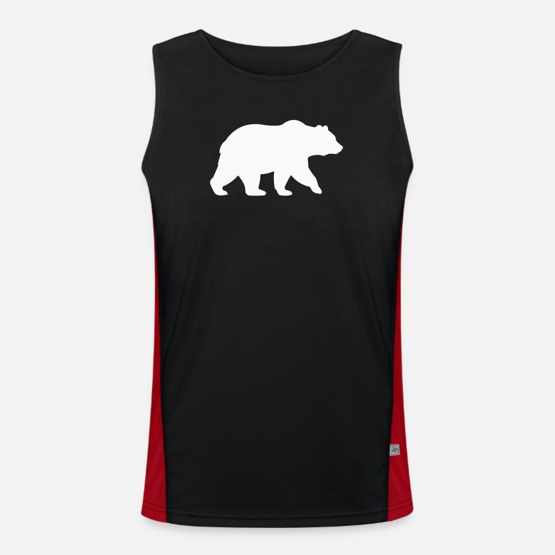 Bear - Men's Functional Contrast Tank Top - black/red