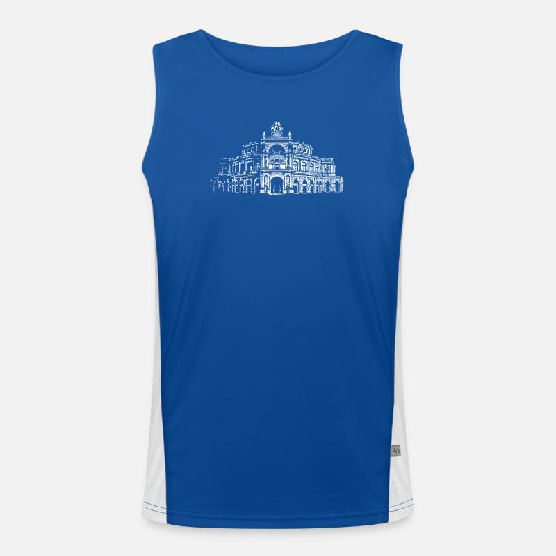 Semperoper Dresden Architecture Art Men's Functional Contrast Tank Top 