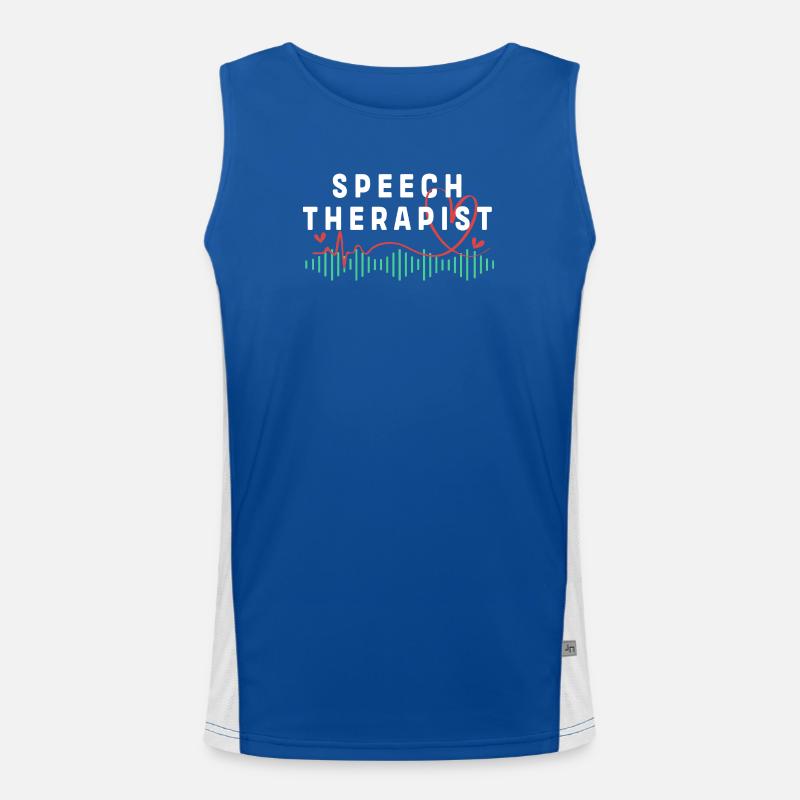 Speech therapist, speech therapist, speech therapy Men's Functional Contrast Tank Top 