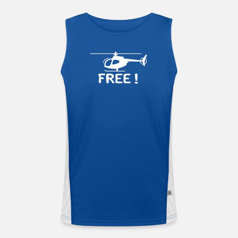 Conception d’hélicoptère – Volez librement ! Débardeur respirant contrasté Homme 