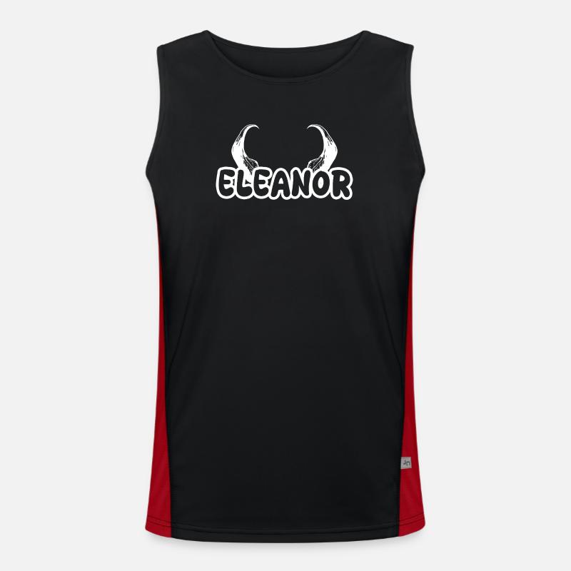 Eleanor as Eleanor - Men's Functional Contrast Tank Top  - black/red