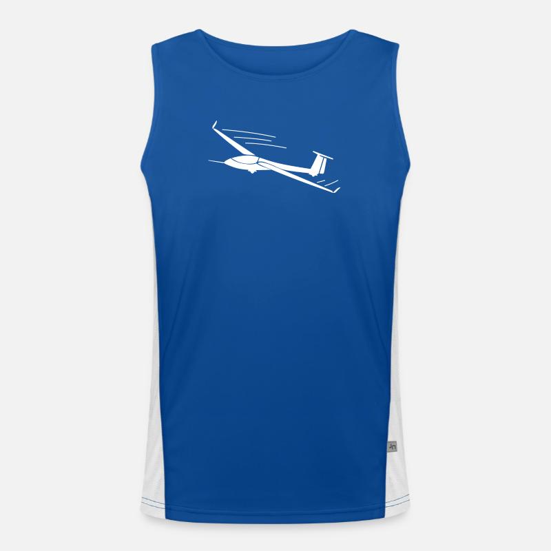 Glider glider pilot gift ideas Men's Functional Contrast Tank Top 