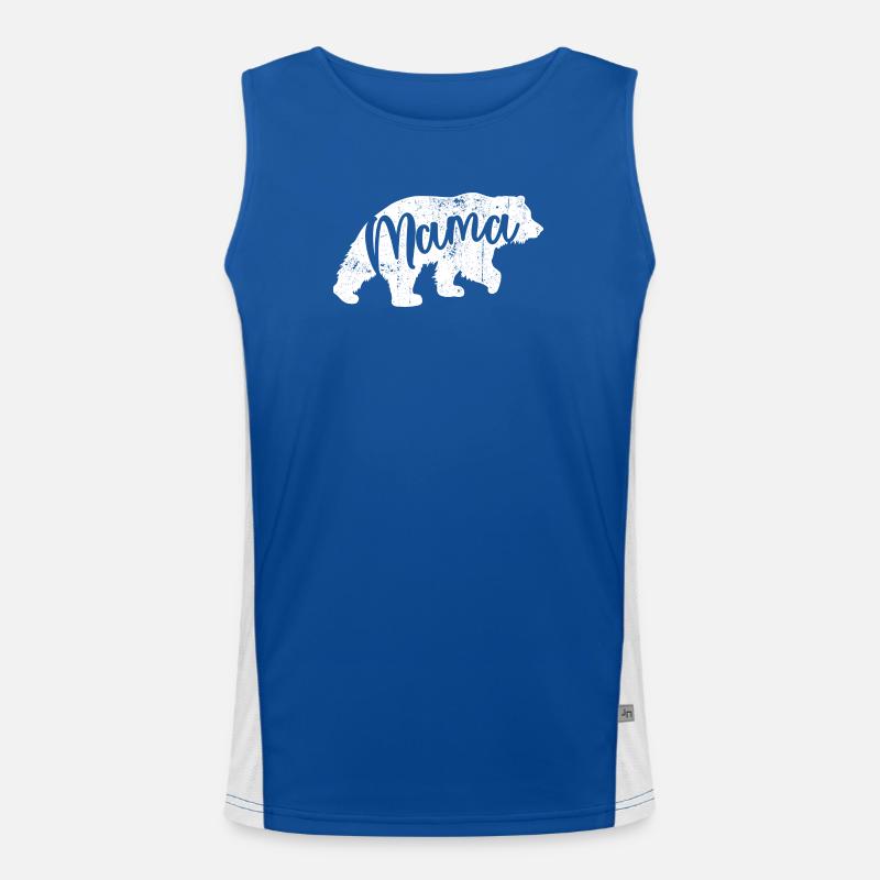 Mama Bear Script Logo Débardeur respirant contrasté Homme 