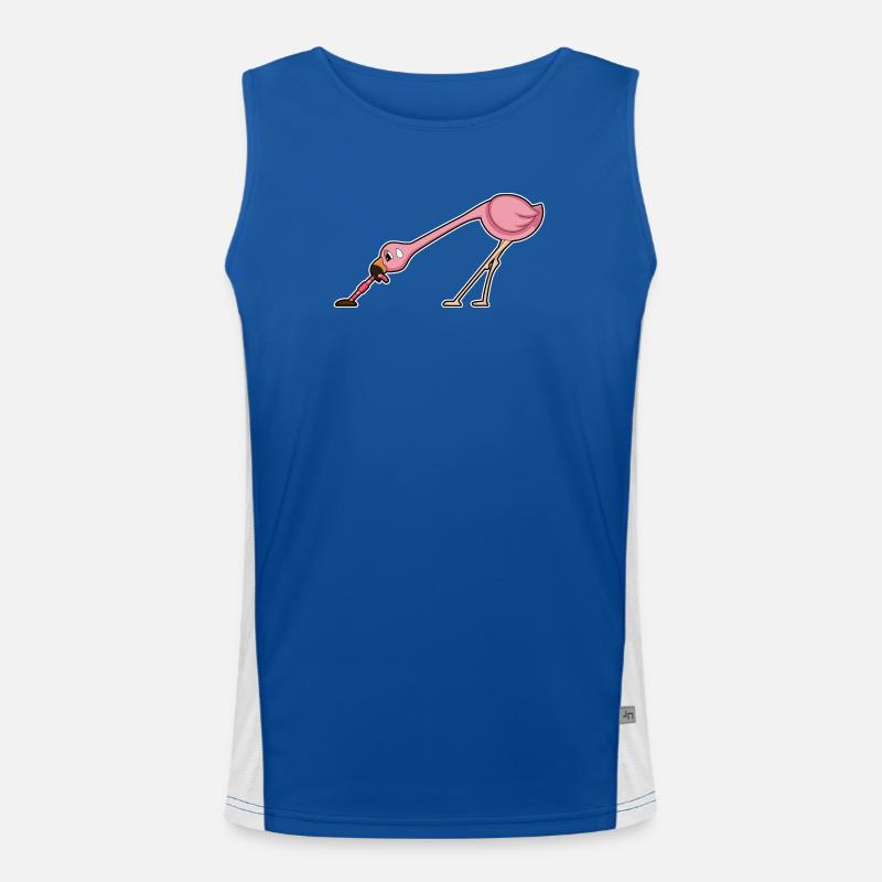 Flamingo Worm Men's Functional Contrast Tank Top 