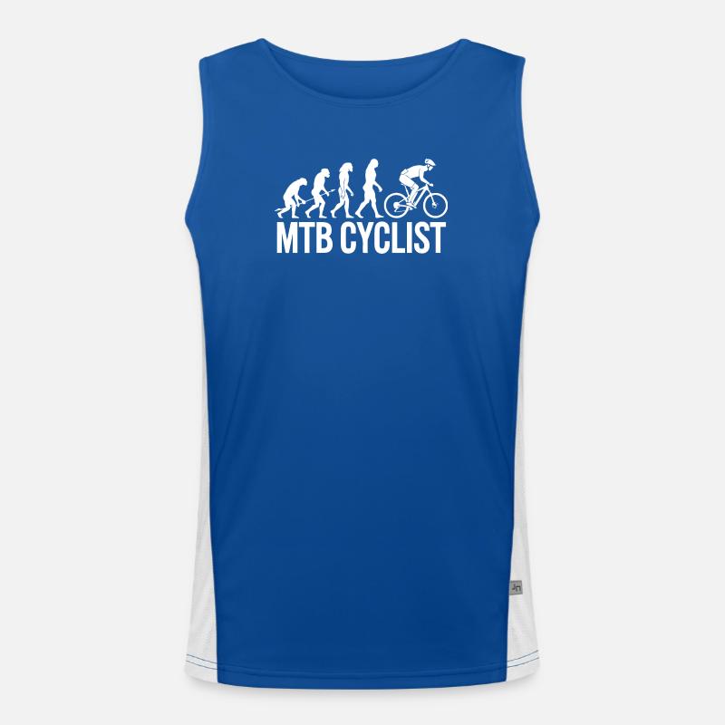 Evolution einer MTB-Radfahrer-Silhouette Funktionelles Kontrast-Tank Top für Männer 