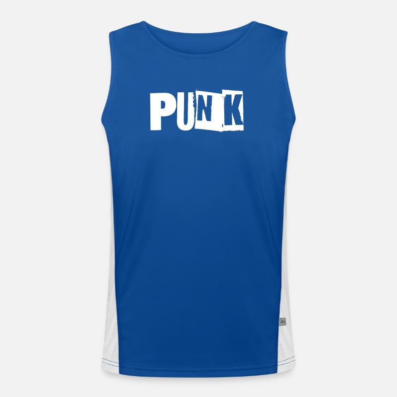  Punk music logo Men's Functional Contrast Tank Top 