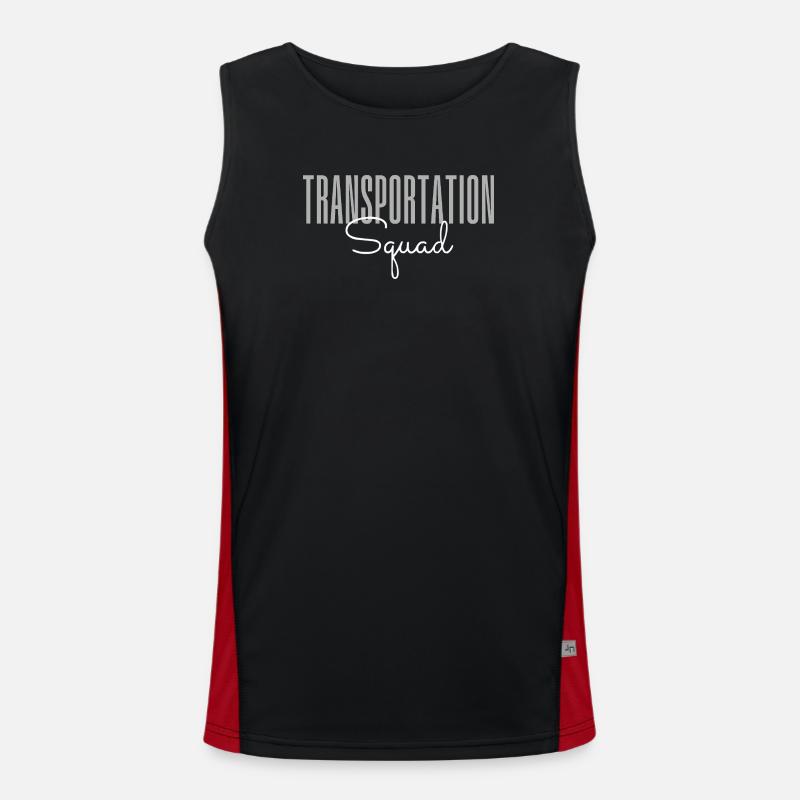 Transportation Squad – Fun Transport Worker Team Men's Functional Contrast Tank Top 