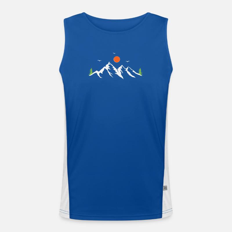 Mountains Men's Functional Contrast Tank Top 