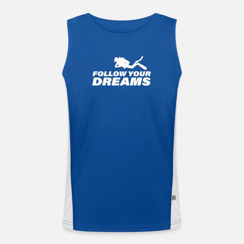 FOLLOW YOUR DREAMS Funktionelles Kontrast-Tank Top für Männer 