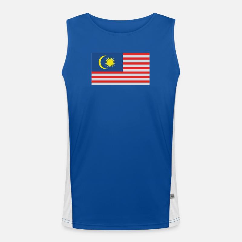 Drapeau malaisien Débardeur respirant contrasté Homme 