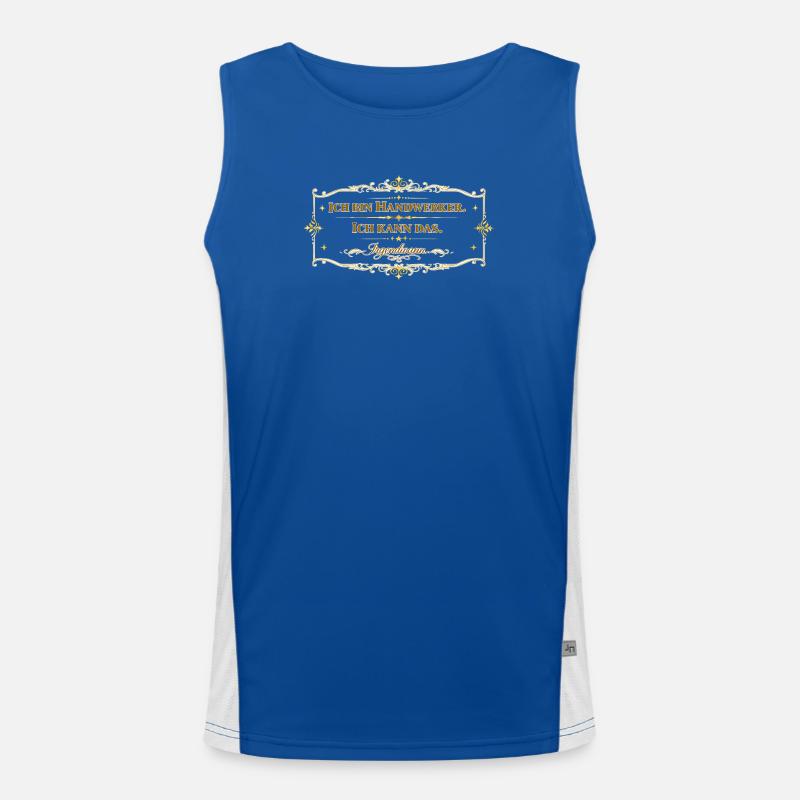 Vintage Handwerker Spruch Funktionelles Kontrast-Tank Top für Männer 