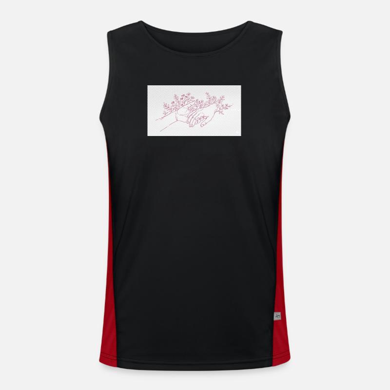 Hand of the Protector - Men's Functional Contrast Tank Top  - black/red