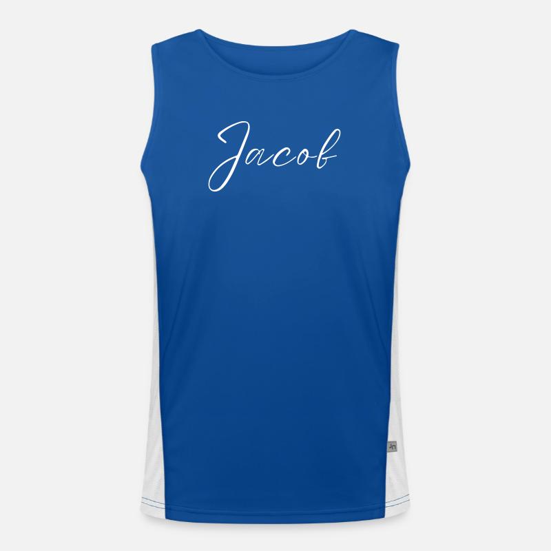 Jacob Nom avec J Nom de garçon Garçon Naissance Bébé Garçon Débardeur respirant contrasté Homme 
