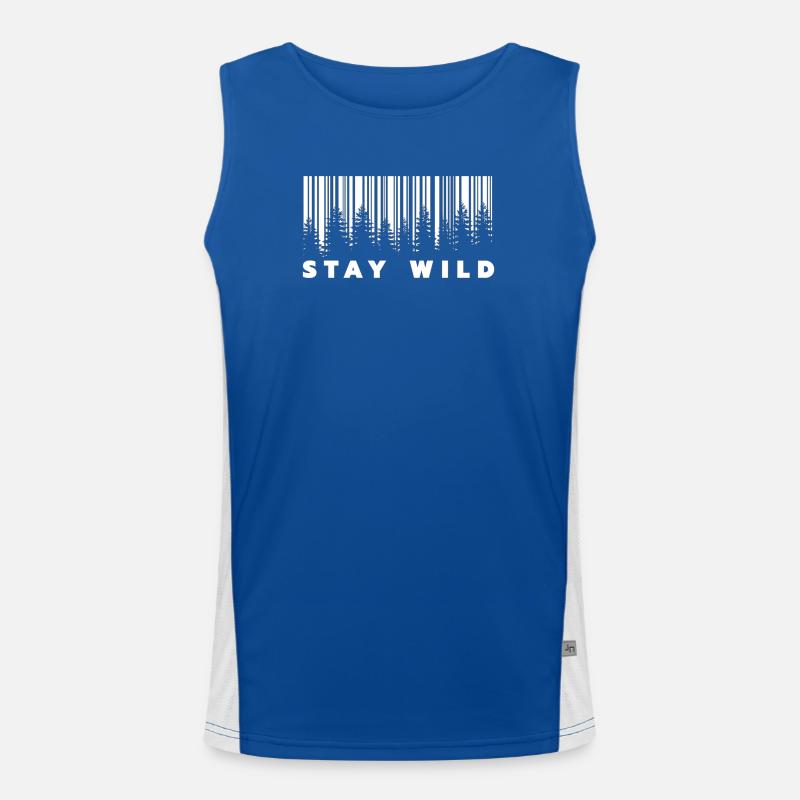 Code-barres Stay Wild Forest Débardeur respirant contrasté Homme 