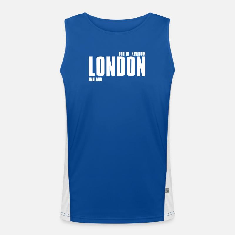 Emblème typographique de Londres Débardeur respirant contrasté Homme 