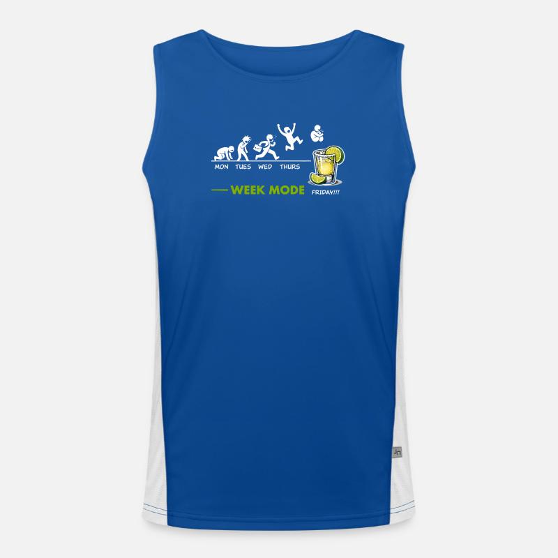 Can't wait for the weekend - Friday is tequila Men's Functional Contrast Tank Top 