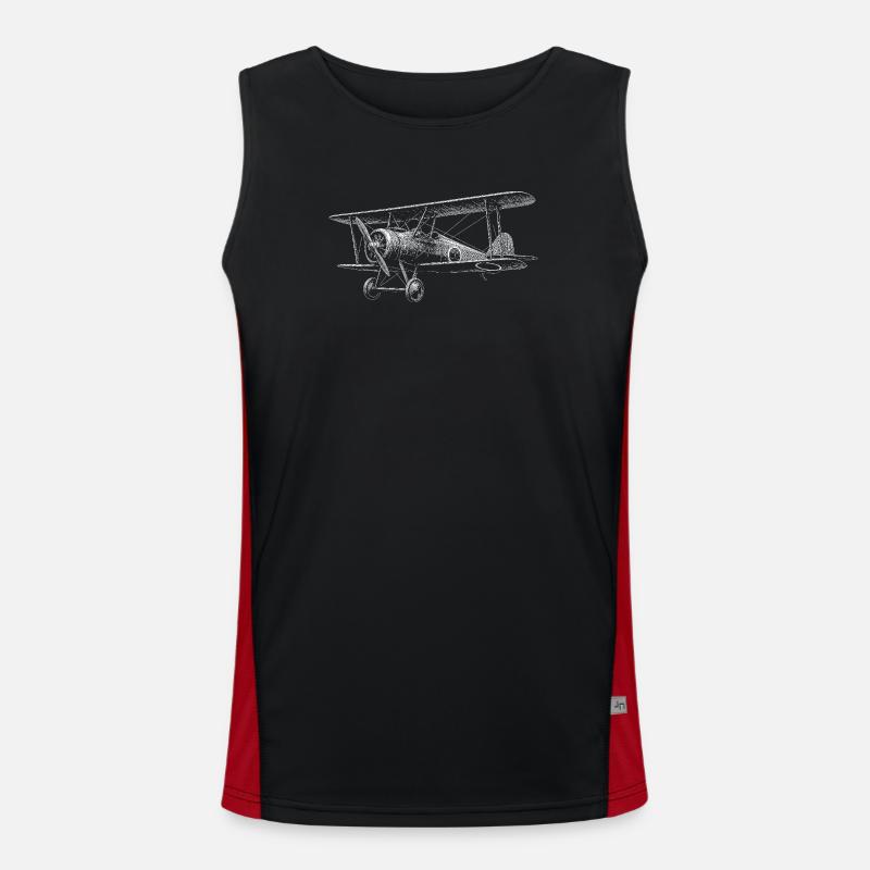 Double-decker - Men's Functional Contrast Tank Top  - black/red