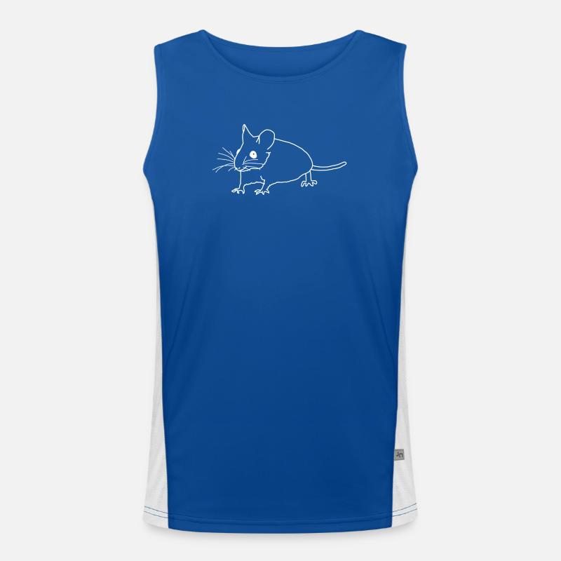Maus lineart Funktionelles Kontrast-Tank Top für Männer 