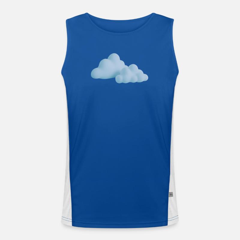 Wolkendesign Sonnenuntergangsfarben Funktionelles Kontrast-Tank Top für Männer 