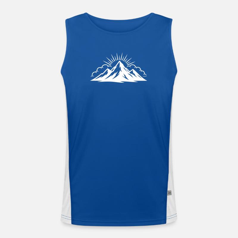 Mountains Clouds Peaks Men's Functional Contrast Tank Top 