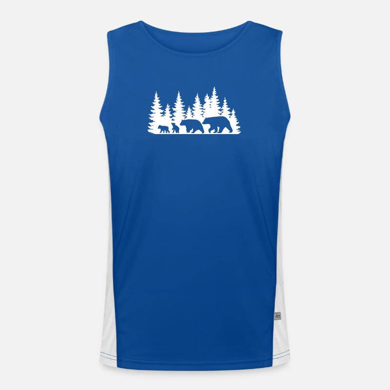 Silhouette Forêt Faune Design Débardeur respirant contrasté Homme 