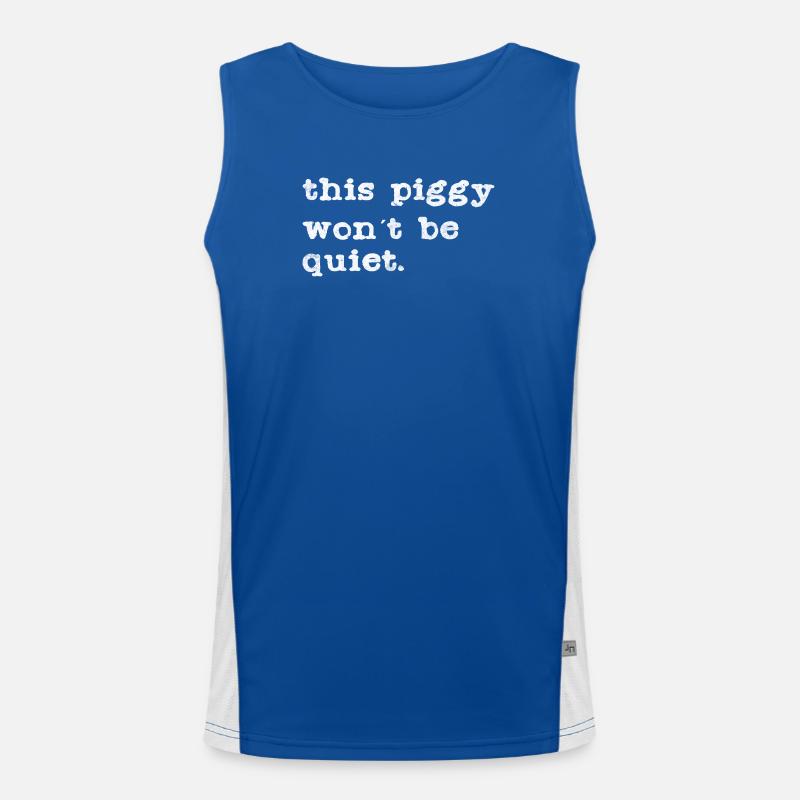 Ce cochon devient bruyant Débardeur respirant contrasté Homme 