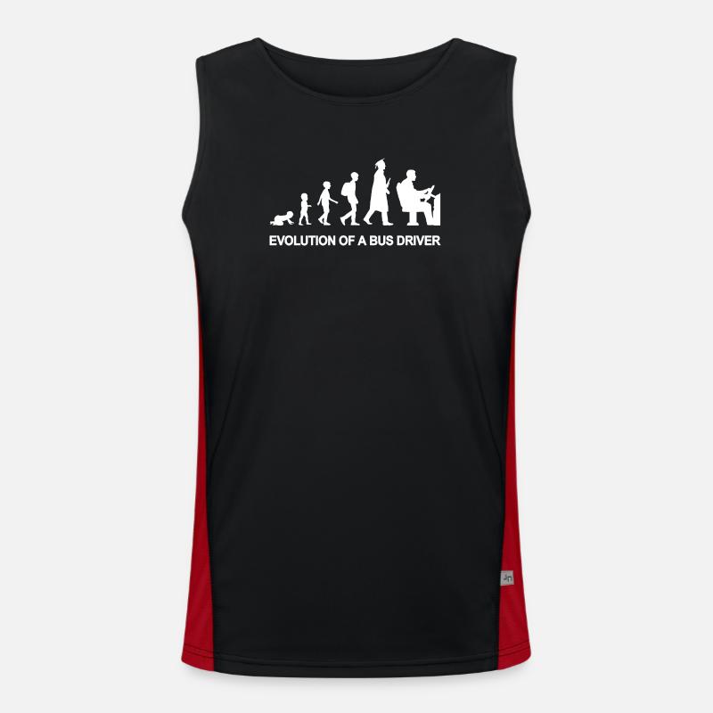 Evolution Of A Bus Driver Funktionelles Kontrast-Tank Top für Männer 