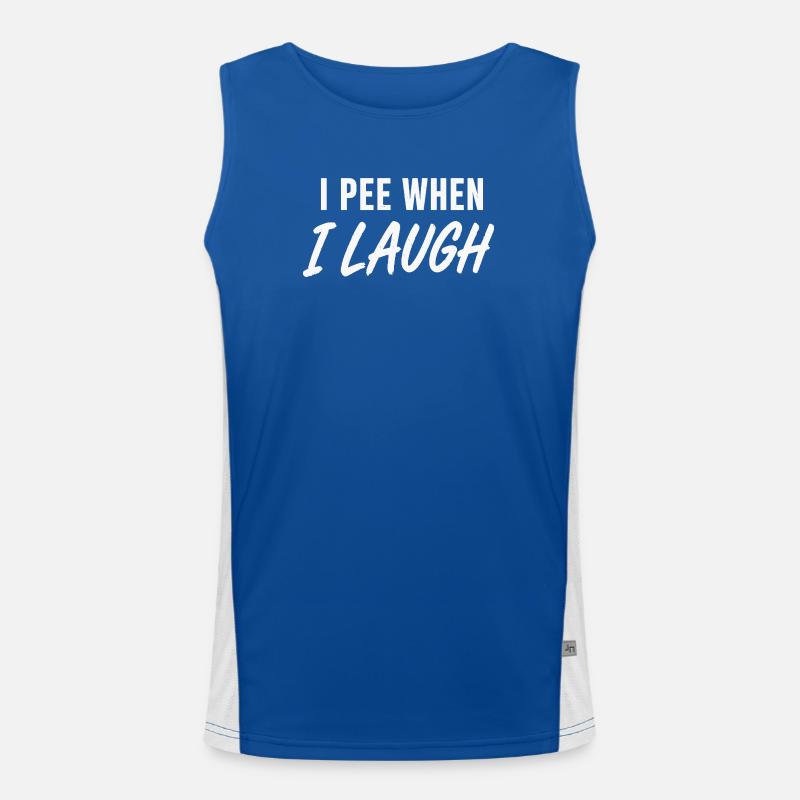 I PEE WHEN I LAUGH Shirt Funktionelles Kontrast-Tank Top für Männer 