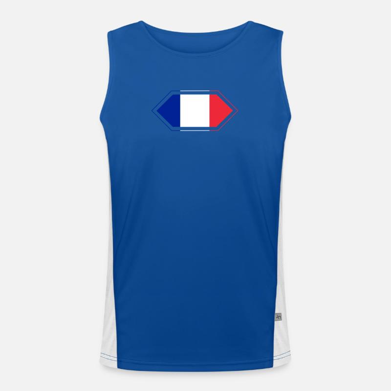 Losange du drapeau français Débardeur respirant contrasté Homme 