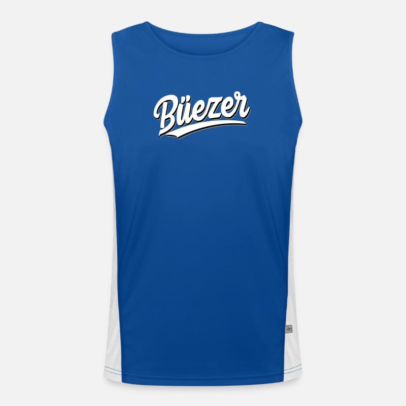 Büezer - Swiss German - Dialect Men's Functional Contrast Tank Top 