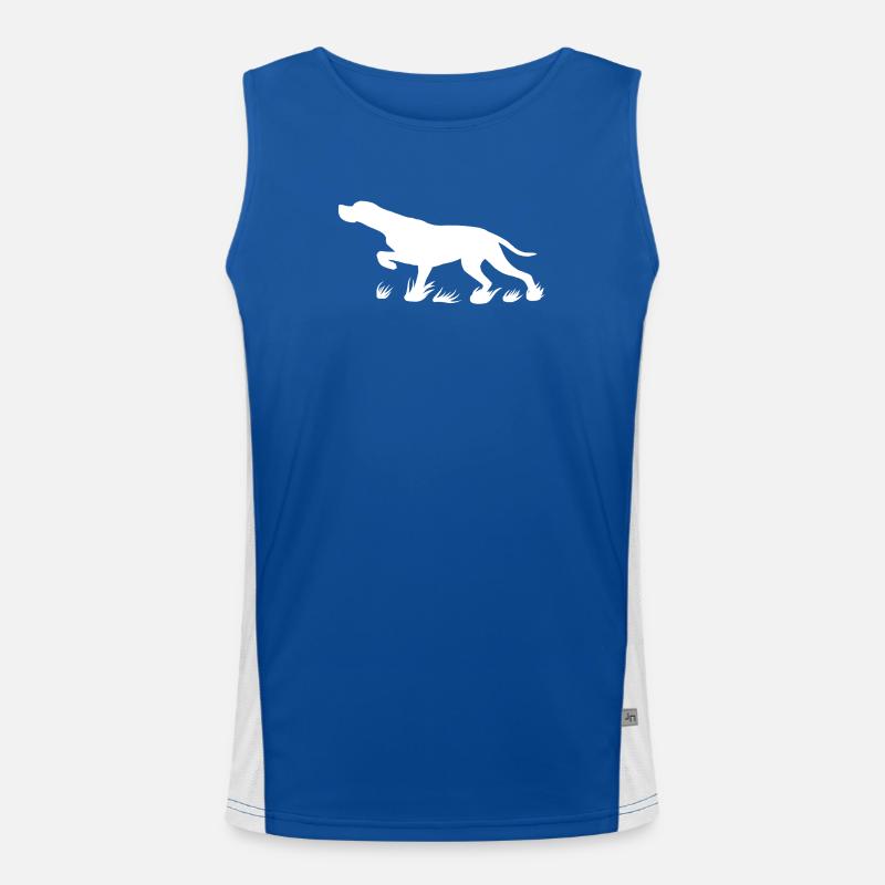 Pointer protruding (white) Men's Functional Contrast Tank Top 